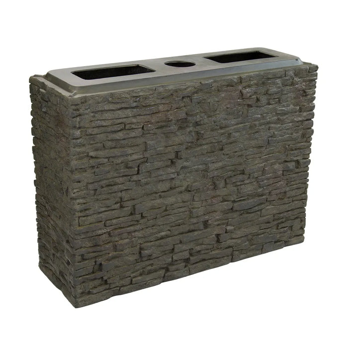 Large Straight Stacked Slate Wall Base - 66cm