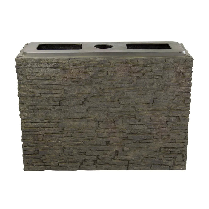 Large Straight Stacked Slate Wall Base - 66cm