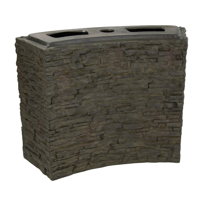 Large Curved Stacked Slate Wall Base - 66cm