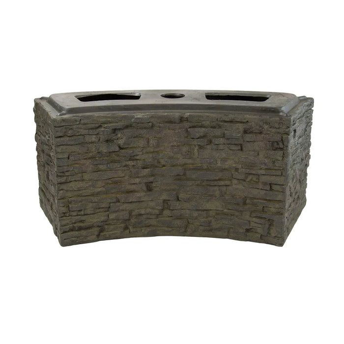 Small Curved Stacked Slate Wall Base – 33cm