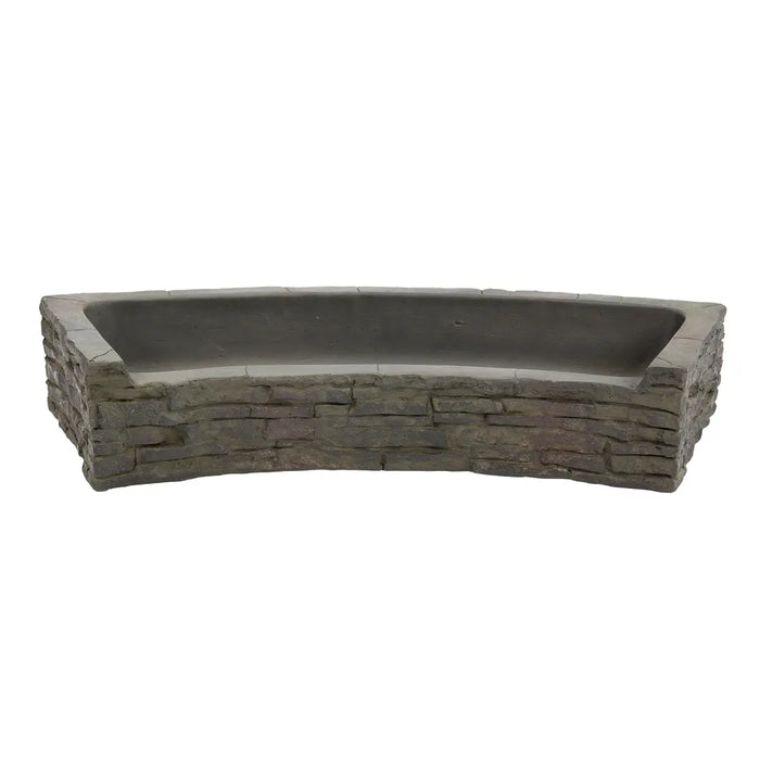 Front-Spill Curved Stacked Slate Wall Topper