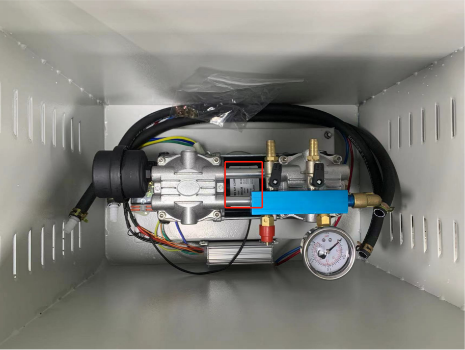 ASA 24V Solar - 1/2hp Compressor with 2 way Manifold in Cabinet