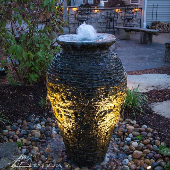 Medium Stacked Slate Urn Fountain Kit - Aquascape Australia