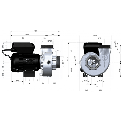 FlowFriend Standard (0-70m3) - Pump with PVC fittings - Aquascape Australia